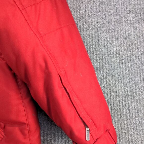 Lauren Ralph Lauren Men's Down Vegan Fur Hooded Parka Jacket Red Small - Picture 5 of 16